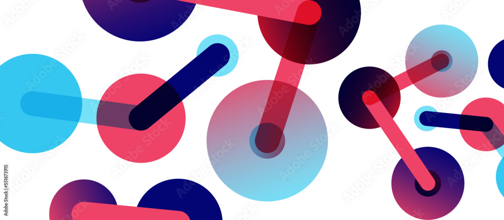 Abstract background. Round dots connected by lines. Trendy techno business template for wallpaper, banner, background or landing Abstract background. Round dots connected by lines. Trendy techno business template for wallpaper, banner, background or landing