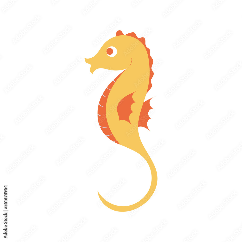 Seahorse kid vector illustration isolated on transparent png Seahorse kid vector illustration isolated on transparent png