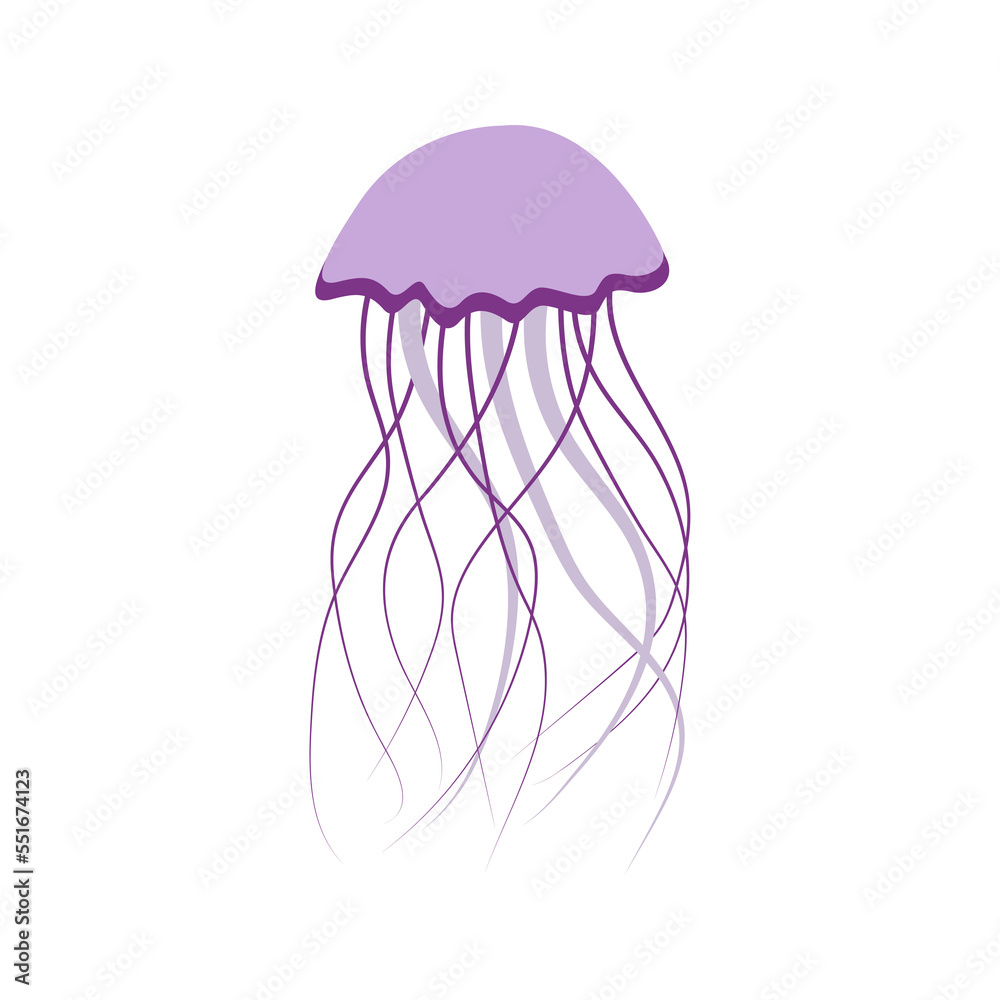 Jellyfish kid vector illustration isolated on transparent png