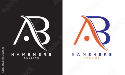 'AB' letter  logo design for company, brand, business