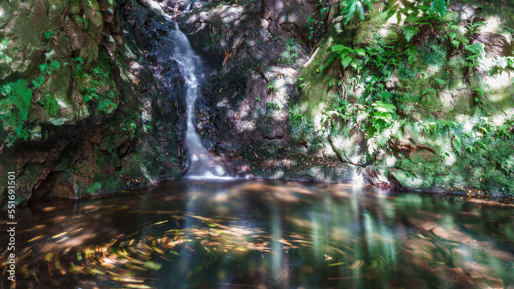 Waterfall on flores island, Azores Waterfall on flores island, Azores