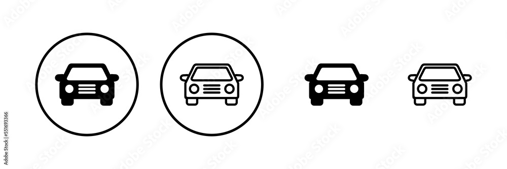 Car icon vector illustration. car sign and symbol. small sedan