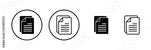 Document icon vector illustration. Paper sign and symbol. File Icon