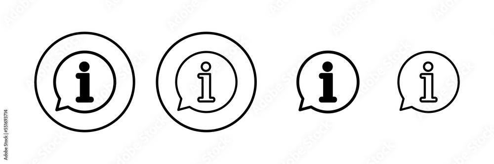 Info sign icon vector illustration. about us sign and symbol. Faq icon Info sign icon vector illustration. about us sign and symbol. Faq icon
