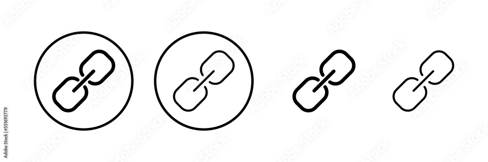 Link icon vector illustration. Hyperlink chain sign and symbol Link icon vector illustration. Hyperlink chain sign and symbol