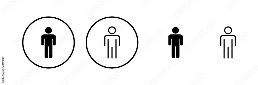 Man icon vector illustration. male sign and symbol. human symbol Man icon vector illustration. male sign and symbol. human symbol