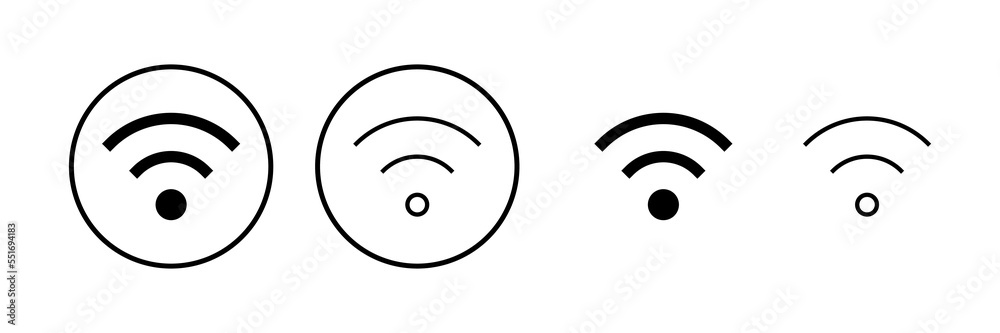 Wifi icon vector illustration. signal sign and symbol. Wireless icon Wifi icon vector illustration. signal sign and symbol. Wireless icon