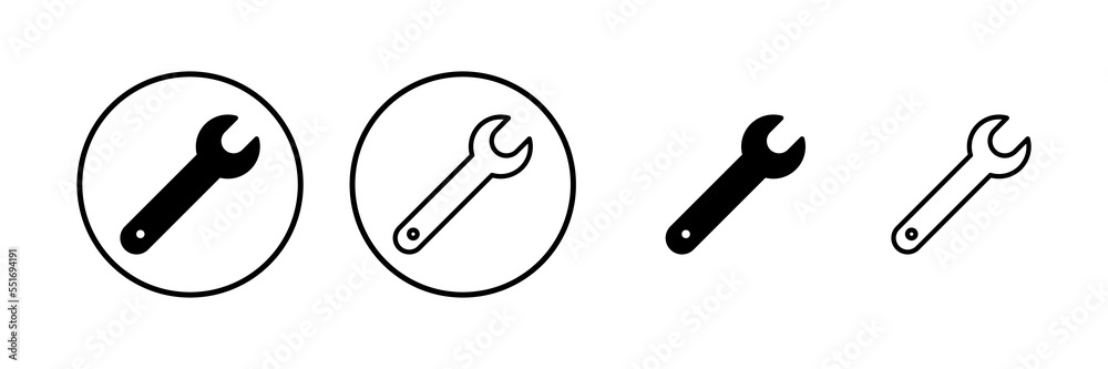 Wrench icon vector illustration. repair icon. tools sign and symbol Wrench icon vector illustration. repair icon. tools sign and symbol