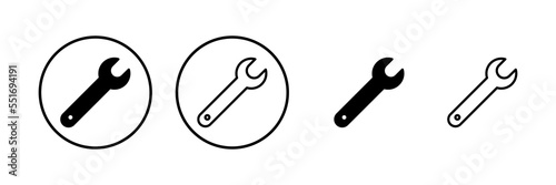 Wrench icon vector illustration. repair icon. tools sign and symbol