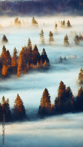 Misty forest