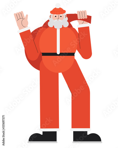 Santa Claus with a bag (ID: 551697371)