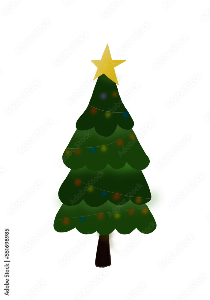 Obraz premium Green christmas tree