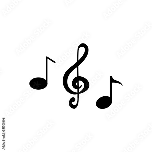 Music not icon vector logo design template