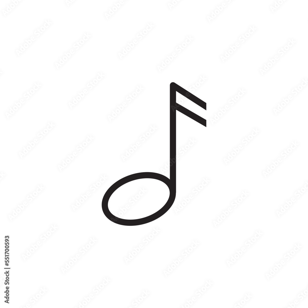Music not icon vector logo design template Music not icon vector logo design template