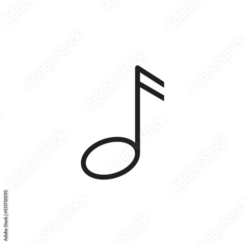 Music not icon vector logo design template