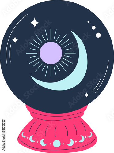 Crystal ball illustration
