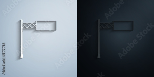 steel structure billboard paper icon with shadow vector illustration