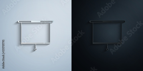 billboard paper icon with shadow vector illustration