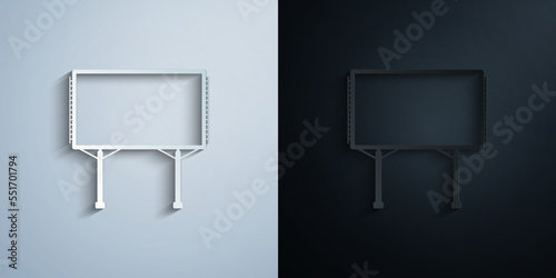 billboard paper icon with shadow vector illustration