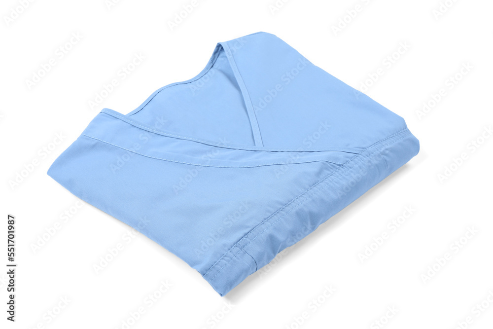 Light blue medical uniform isolated on white