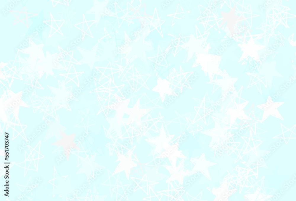 Light Green vector layout with bright stars.