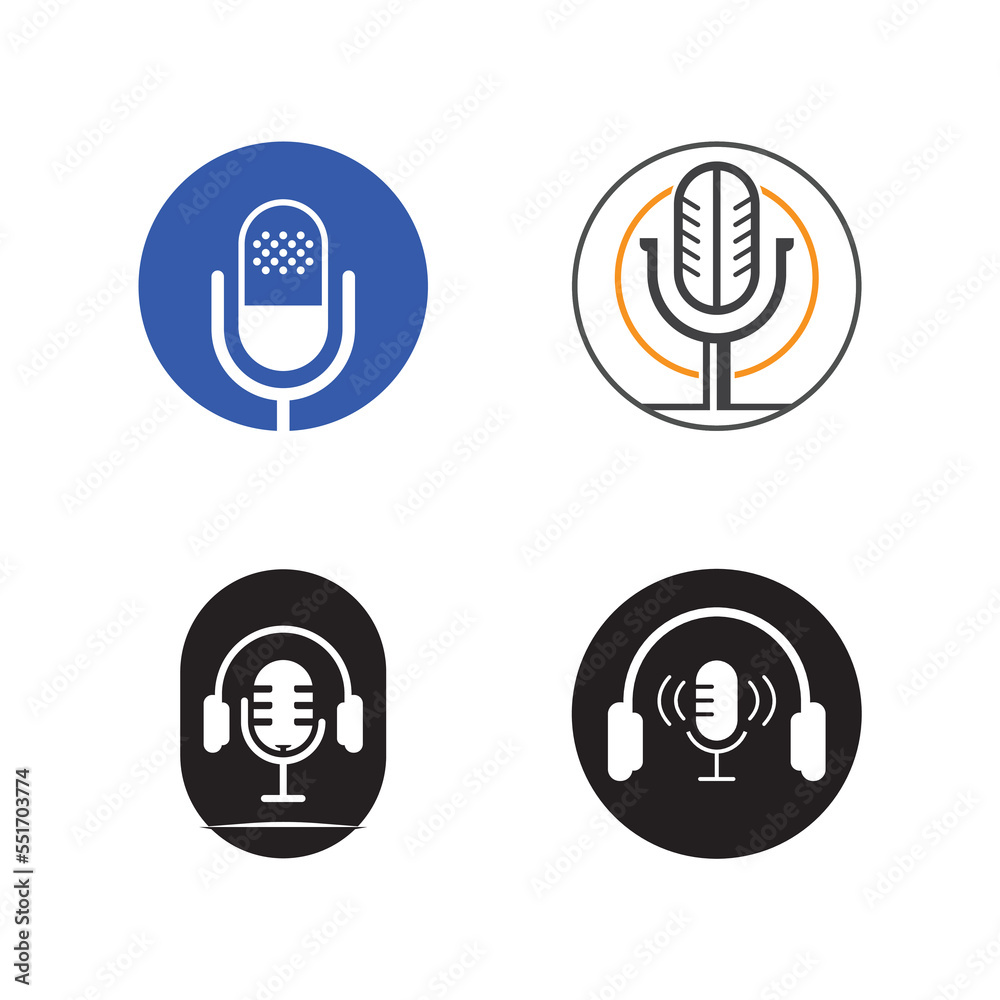 Podcast logo vector illustration design Podcast logo vector illustration design