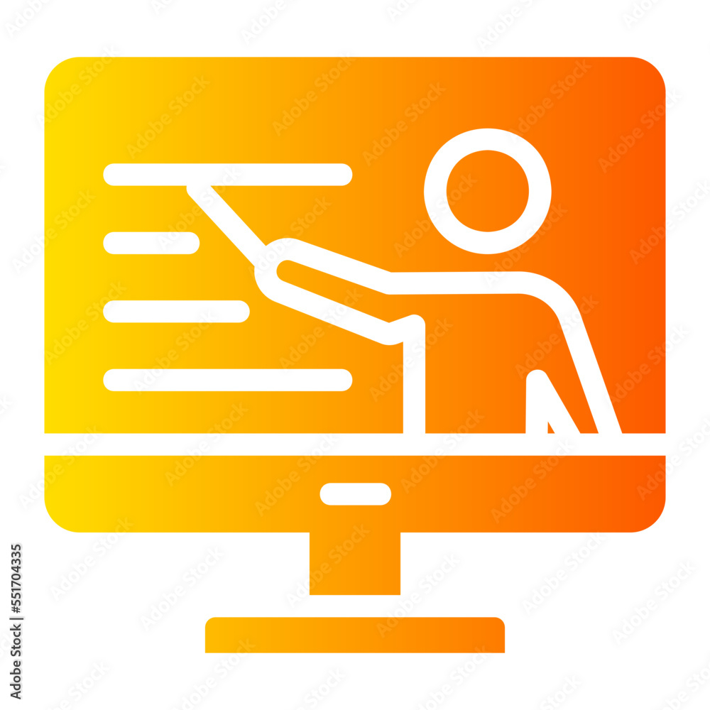 online learning gradient icon online learning gradient icon