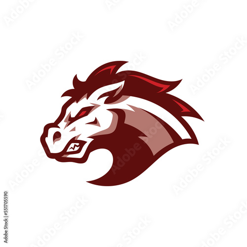 Wallpaper Mural Horse head mascot logo design. Stallion esport illustration Torontodigital.ca