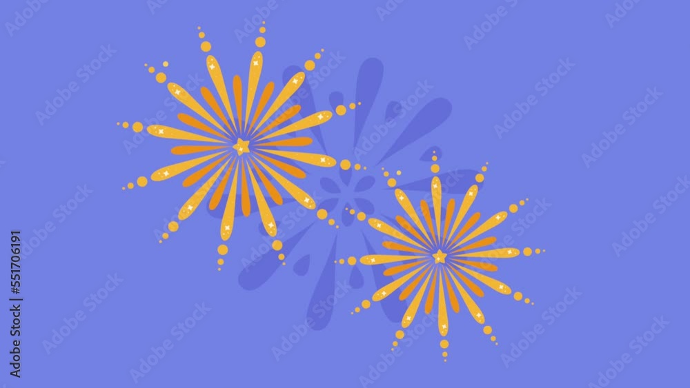 explosive fireworks splash celebration animation