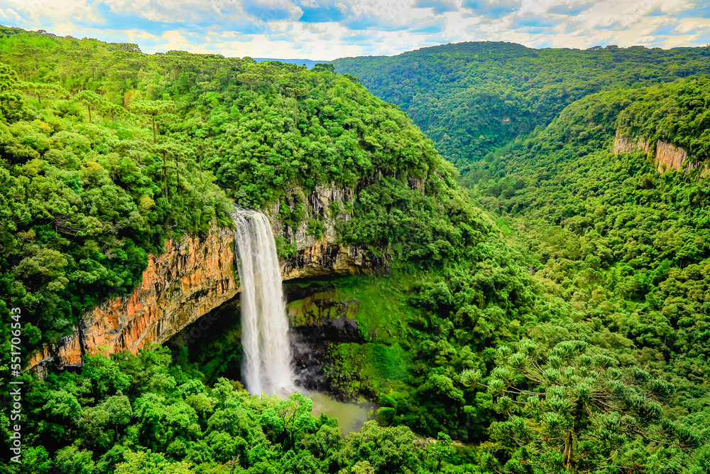 Caracol waterfall in Canela, Rio Grande do Sul, Brazil