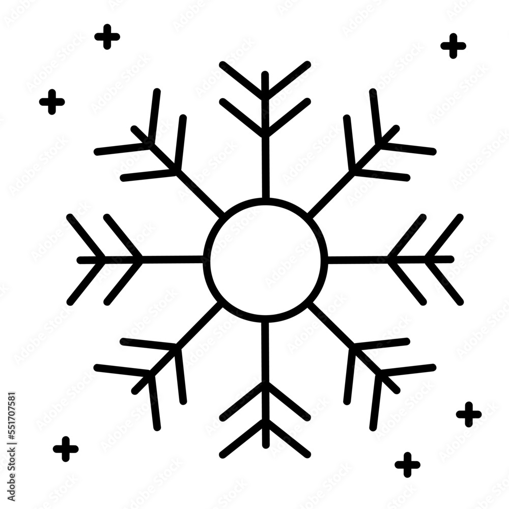 Snowflake hand drawn icon vector design Snowflake hand drawn icon vector design