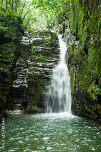 Streams and waterfalls of Lushan Mountain  Jiujiang  Jiangxi  China