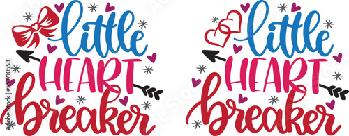 Little Heartbreaker, Heart, Valentines Day, Love, Be Mine, Holiday, Vector Illustration File photo