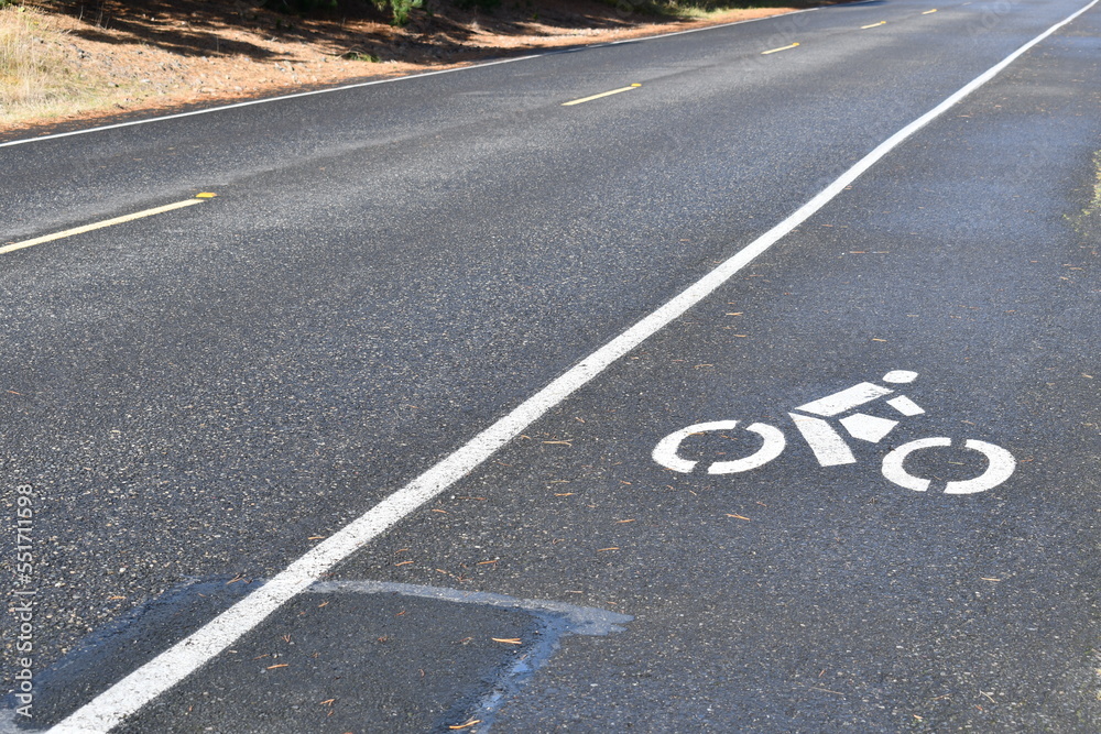 road marking, bicycle lane, white paint