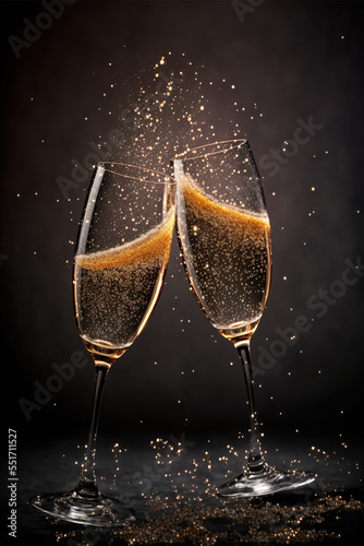 Celebration - Clinking champagne glasses