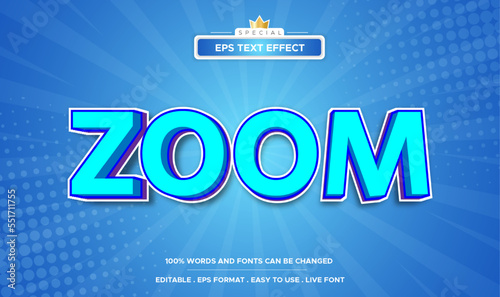 Zoom meeting conference text effect editable