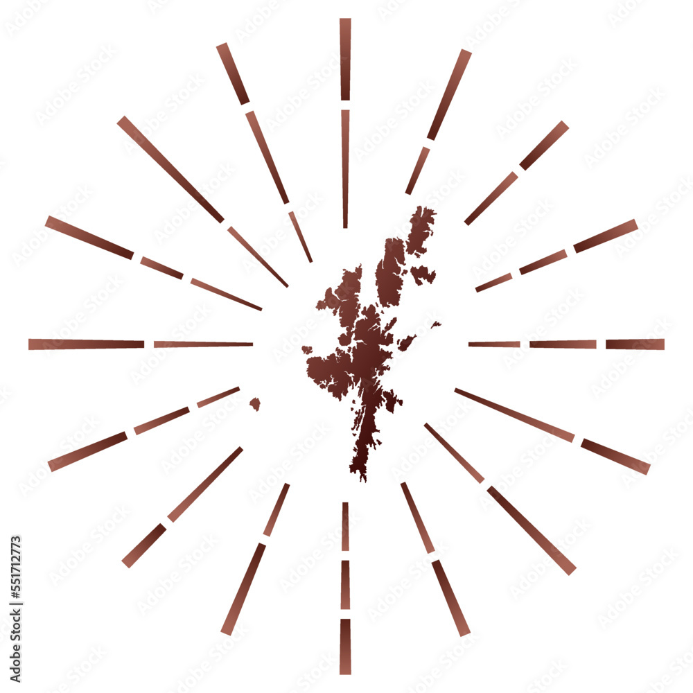 Mainland gradiented sunburst. Map of the island with colorful star rays. Mainland illustration in digital, technology, internet, network style. Vector illustration. Mainland gradiented sunburst. Map of the island with colorful star rays. Mainland illustration in digital, technology, internet, network style. Vector illustration.