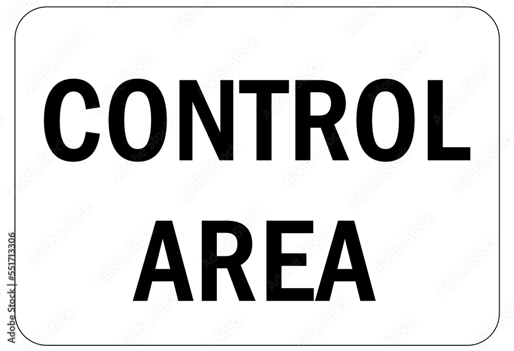 Radiation area warning sign and labels control area Radiation area warning sign and labels control area