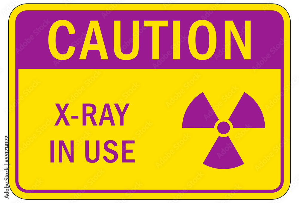 Radiation warning sign and labels x ray in use Stock Vector Adobe Stock