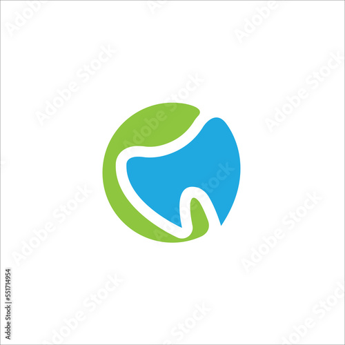 The logo design is tooth