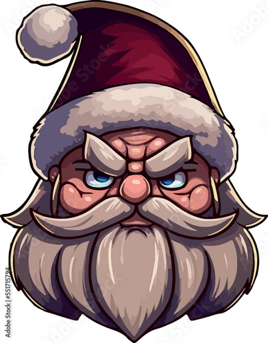 santa claus grumpy cartoon