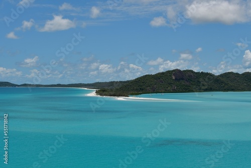 View to the famous Whitehaven Beach in the Whitsundays, Australia