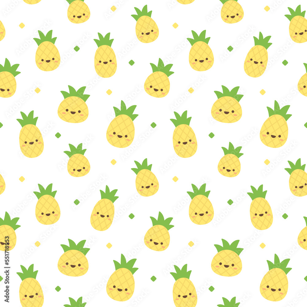 Fototapeta premium seamless pattern with pineapple