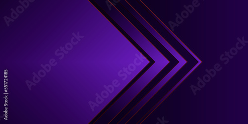 3D gradient abstract background. Four layer purple arrowhead right triangle. Design element for template, card, cover, banner, poster, backdrop, wall. Vector illustration.