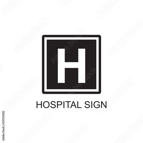 hospital sign icon , medical icon
