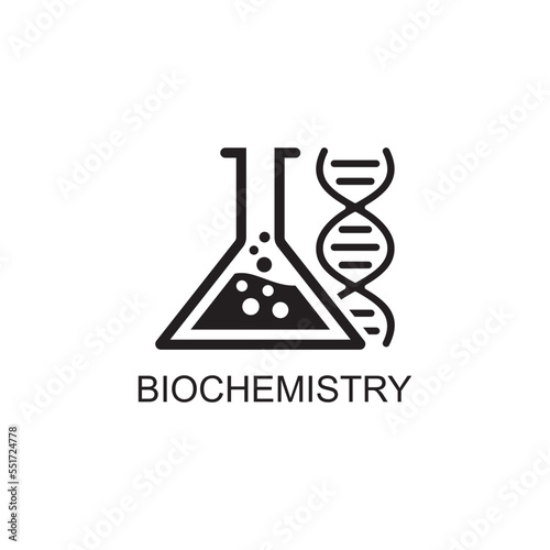 biochemistry icon , laboratory icon vector