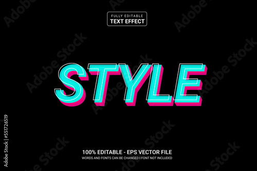 Editable 3d text effect Stlye cartoon template stlye modren concept premium vector