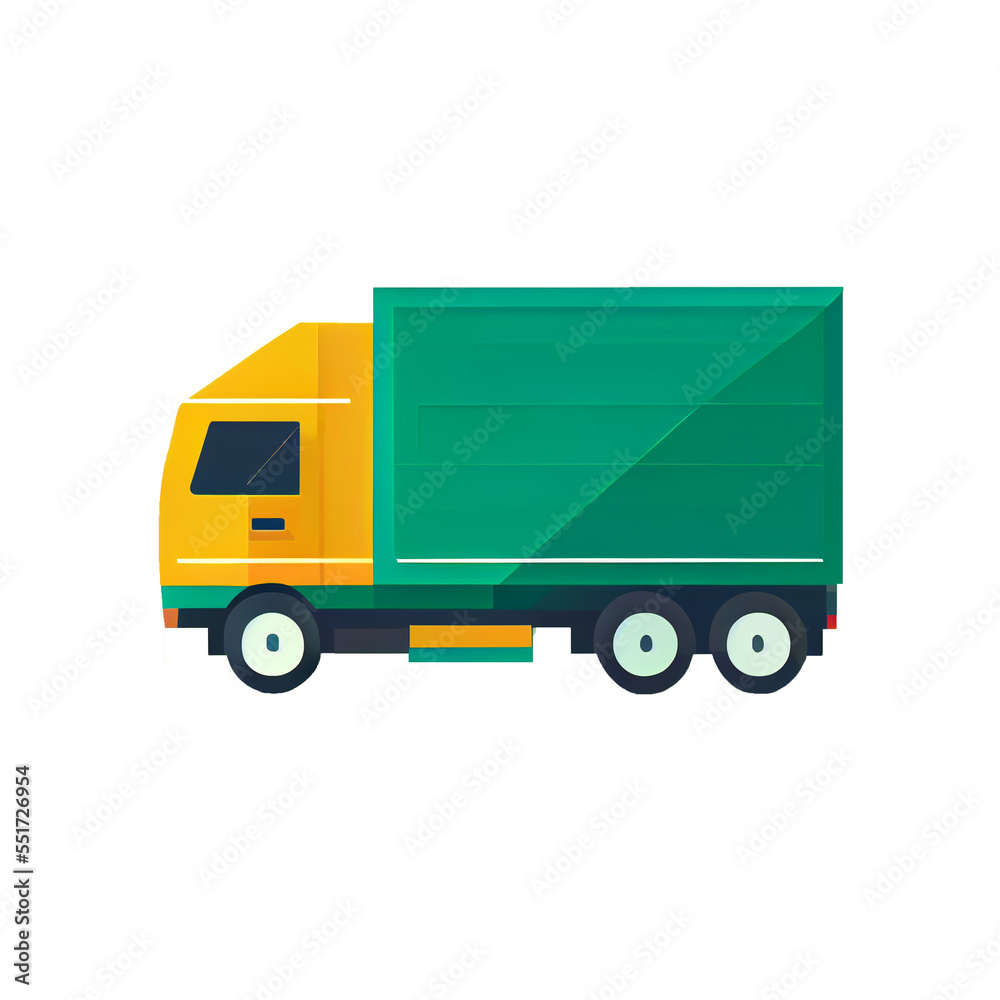 Modern flat design of Transport public transportable truck for transportation in city. Modern flat design of Transport public transportable truck for transportation in city.