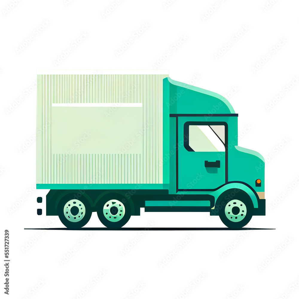 Modern flat design of Transport public transportable truck for transportation in city. Modern flat design of Transport public transportable truck for transportation in city.