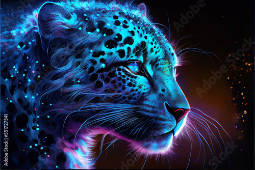 Opalescent neon cheetah
